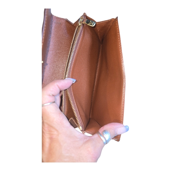 LV VINTAGE SARAH LEATHER WALLET LOUIS VUITTON BROWN MONOGRAM - Picture 10 of 16